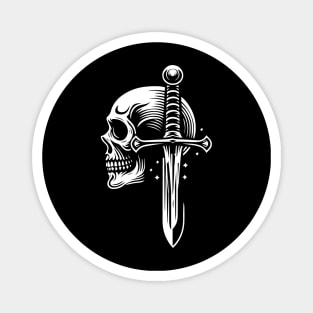 skull with sword Magnet